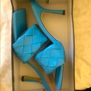 Slip on heeled sandal